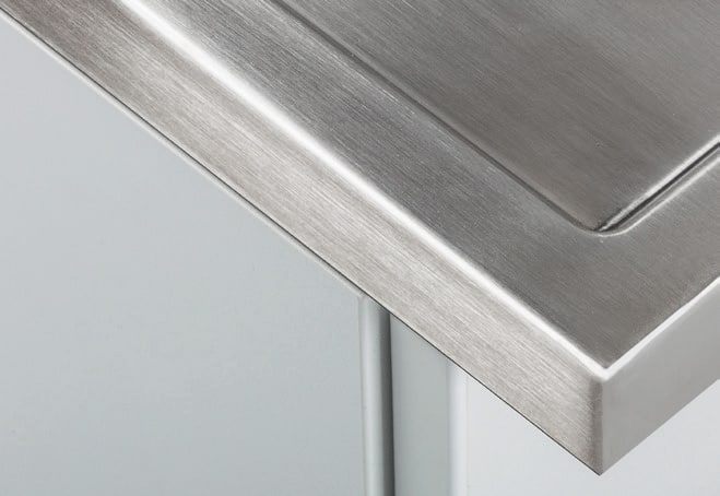 Chrom-Nickel-Stahl Arbeitsplatte Swatch